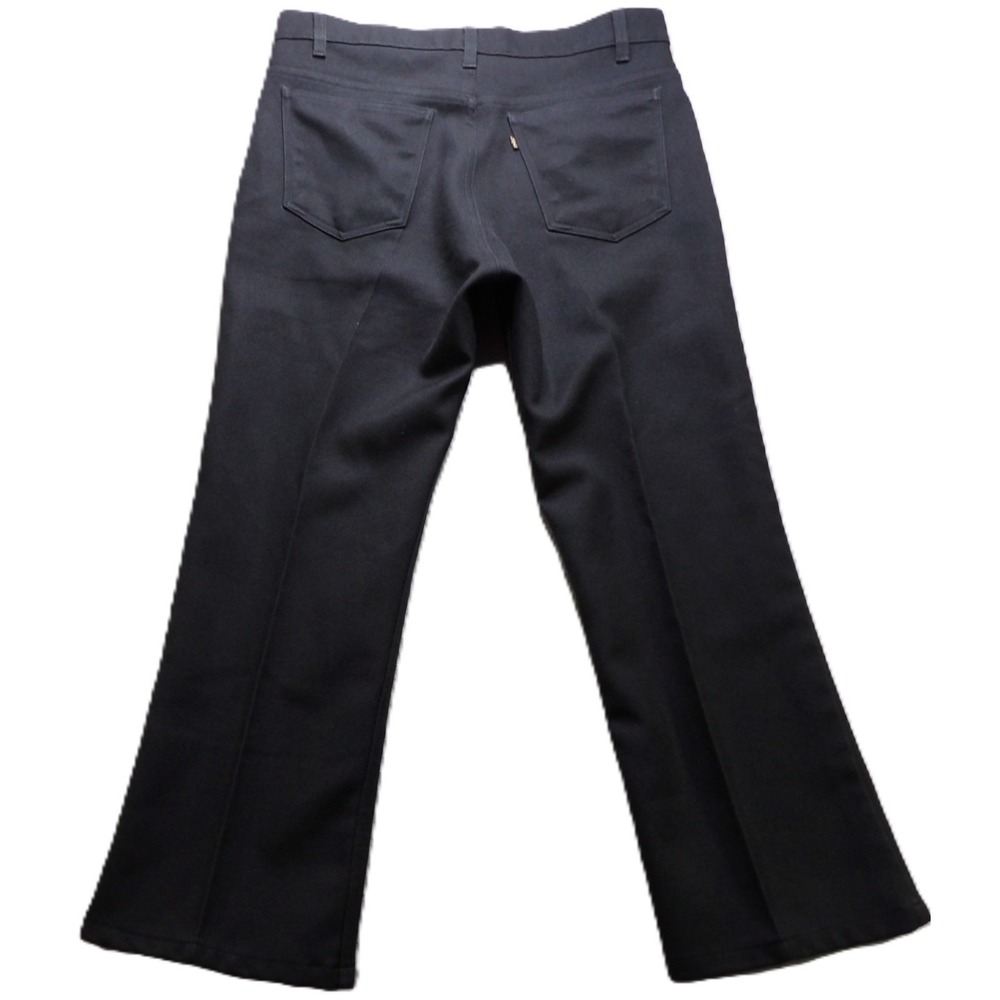 VTG 80s Levis Black Tab Pants Men 34x26 Solid Black Cotton USA Made Casual Retro